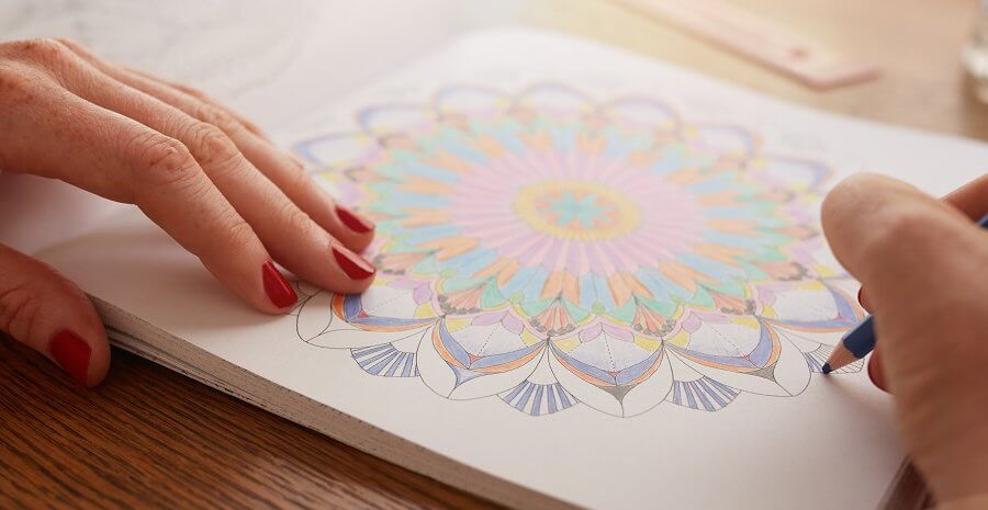 adult hand coloring