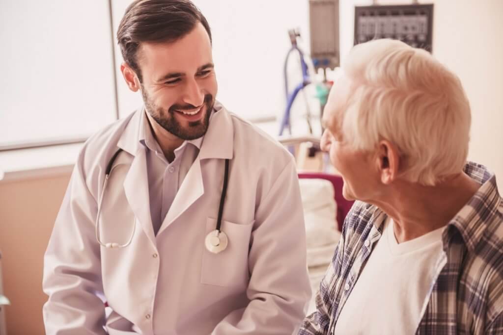 an older man at the doctor